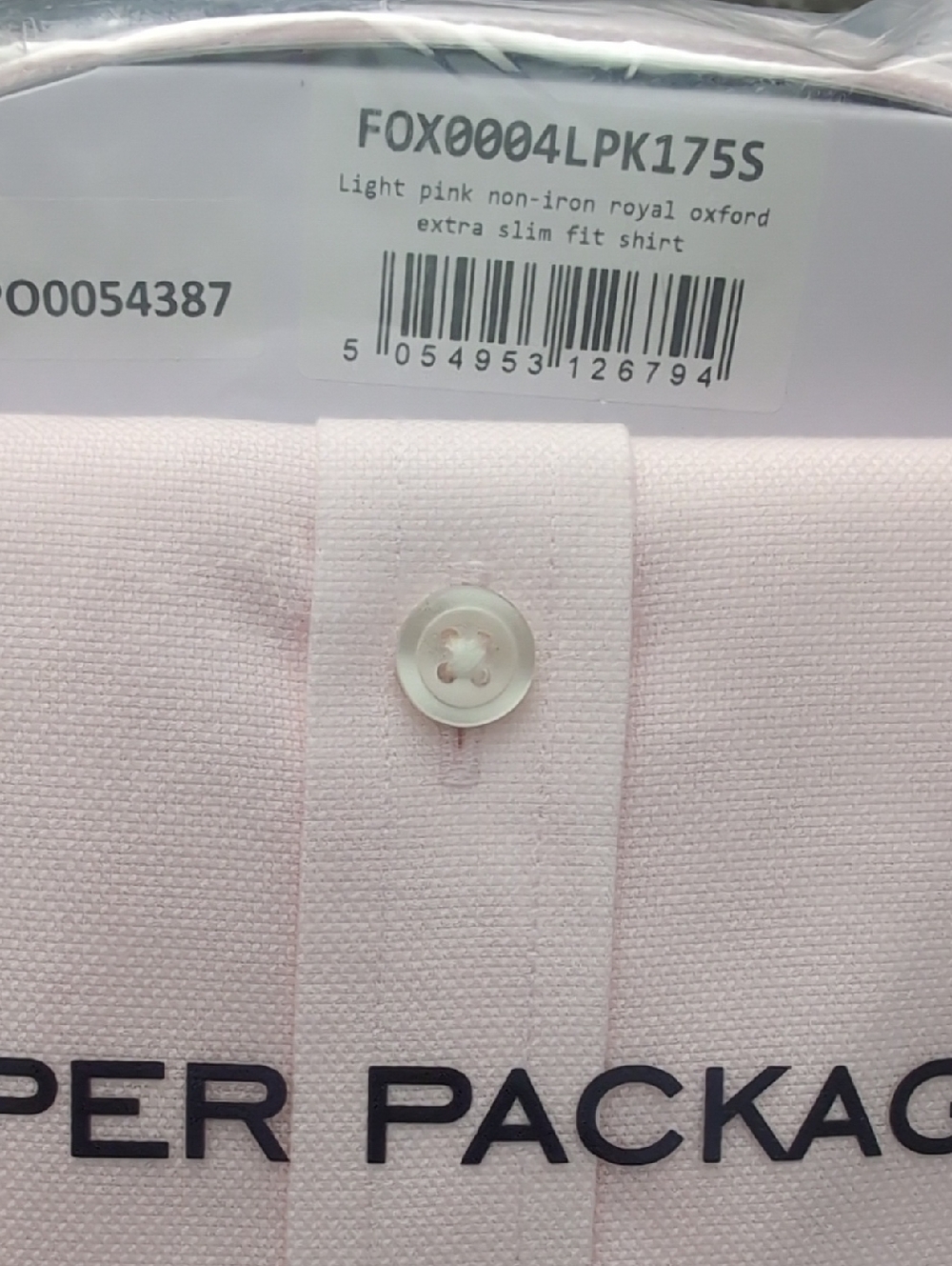 Charles Tyrwhitt Classic Collar Extra Slim Non-Iron Royal Oxford Shirt- 17/35in. - Picture 5 of 11